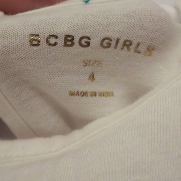 BCBG Toddler Blouse Pink White and Gold - Picture 3 of 5